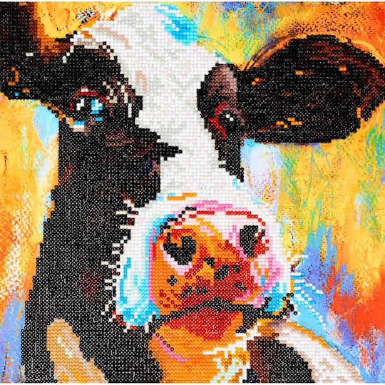 Diamond Art Kit 12x 12 Intermediate Painted Cow